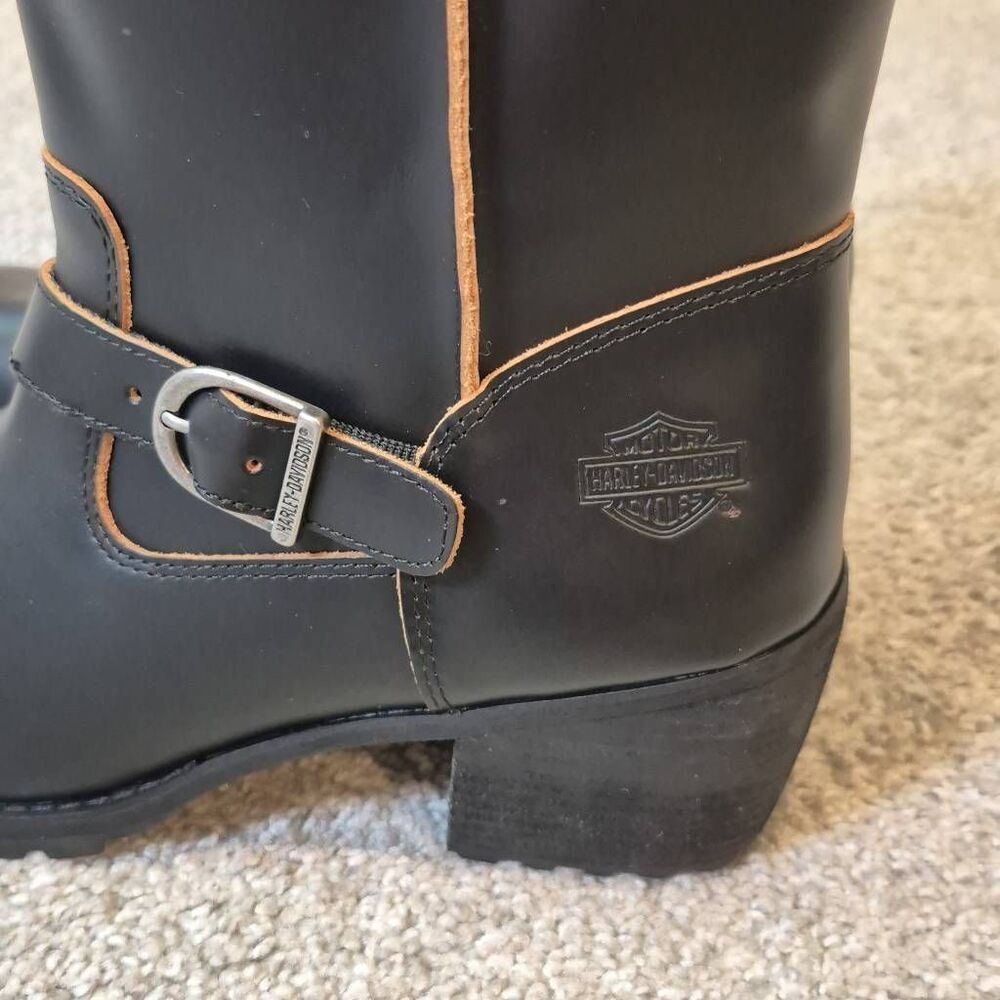 Harley-Davidson Women's Size 10 Lalanne Engineer Riding Boots Black - Picture 3 of 8